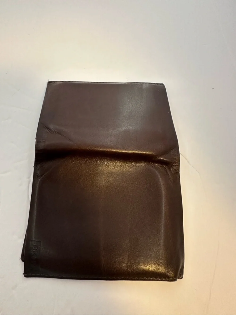 DKNY Dark Brown Leather Bi-Fold Wallet